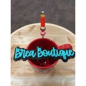 Shotgun Shell‎ American Flag Coffee Drink Stirrer Silicone Beads Steel Paddle